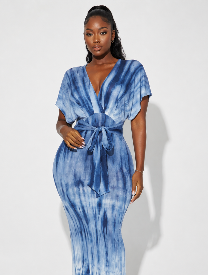 Ocean Wave Maxi Dress