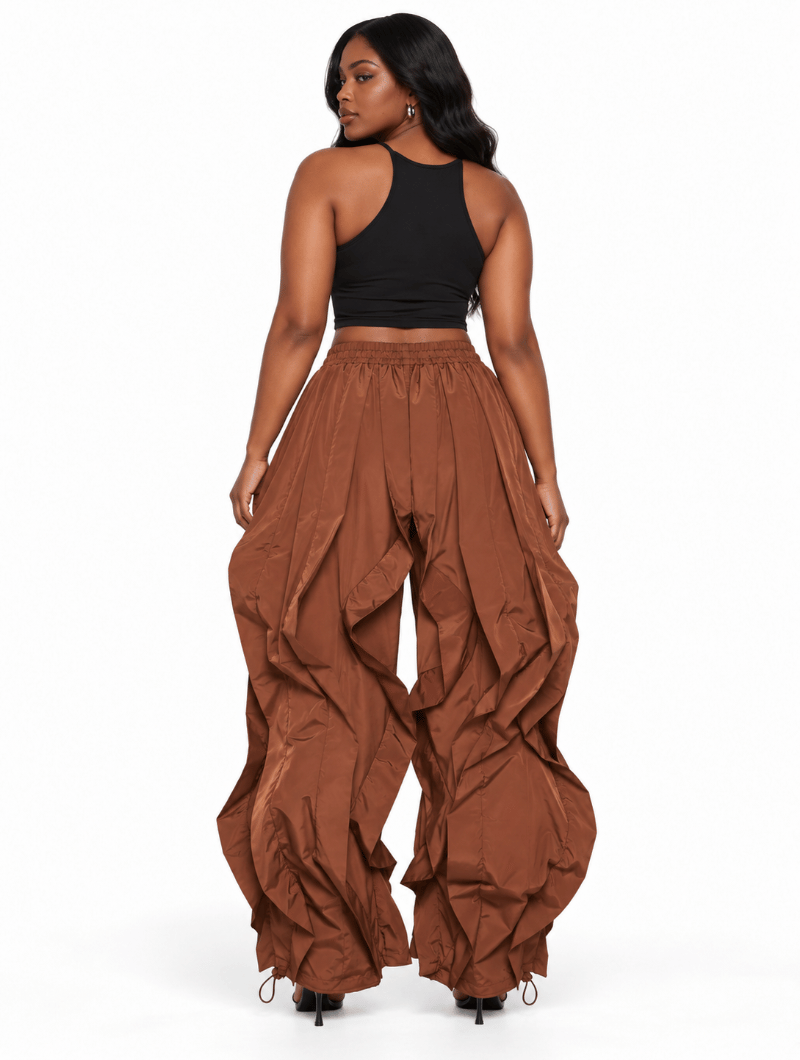 Tiered Wave Wide Pants