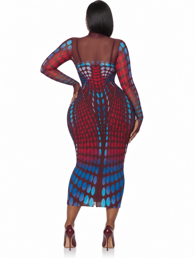 Thermal Dot Midi Dress