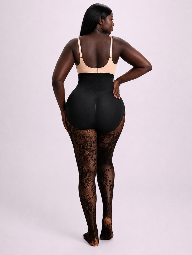 Floral Lace Shaping Tights