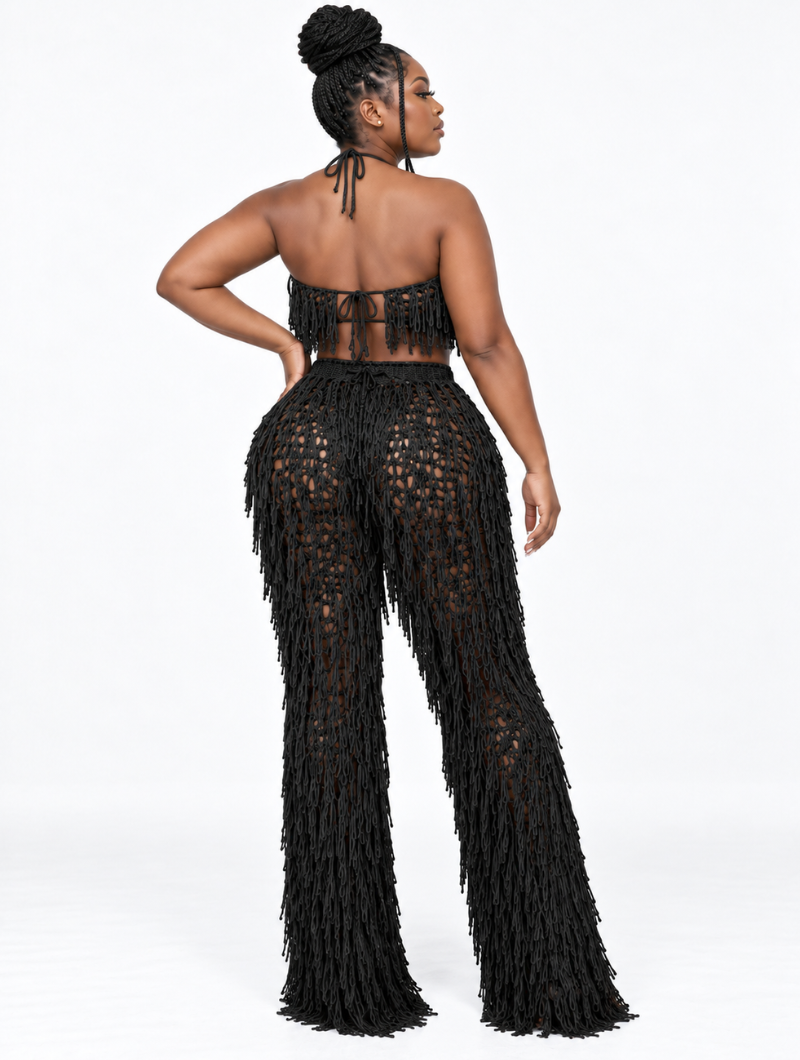 Fringe Flare Knit Set