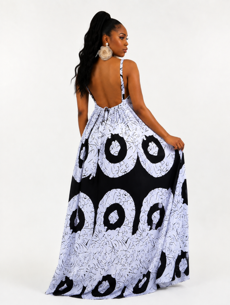 Mono Halo Maxi Dress