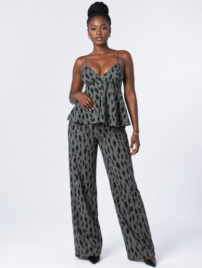 Shadow Leopard Denim Set