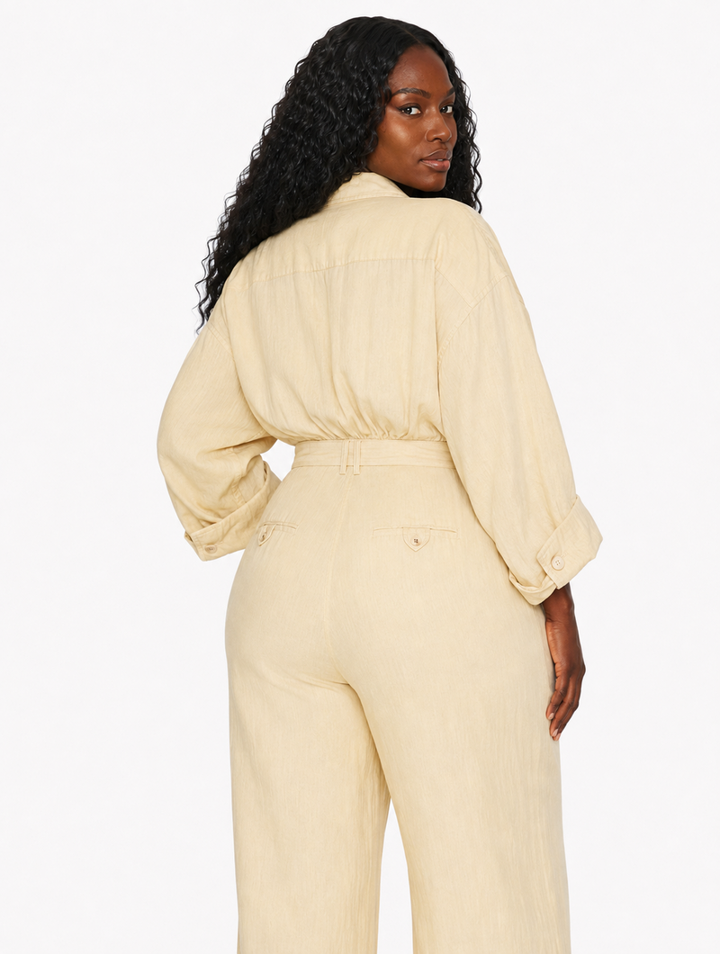 Effortless Linen Shirt Jumpsuit