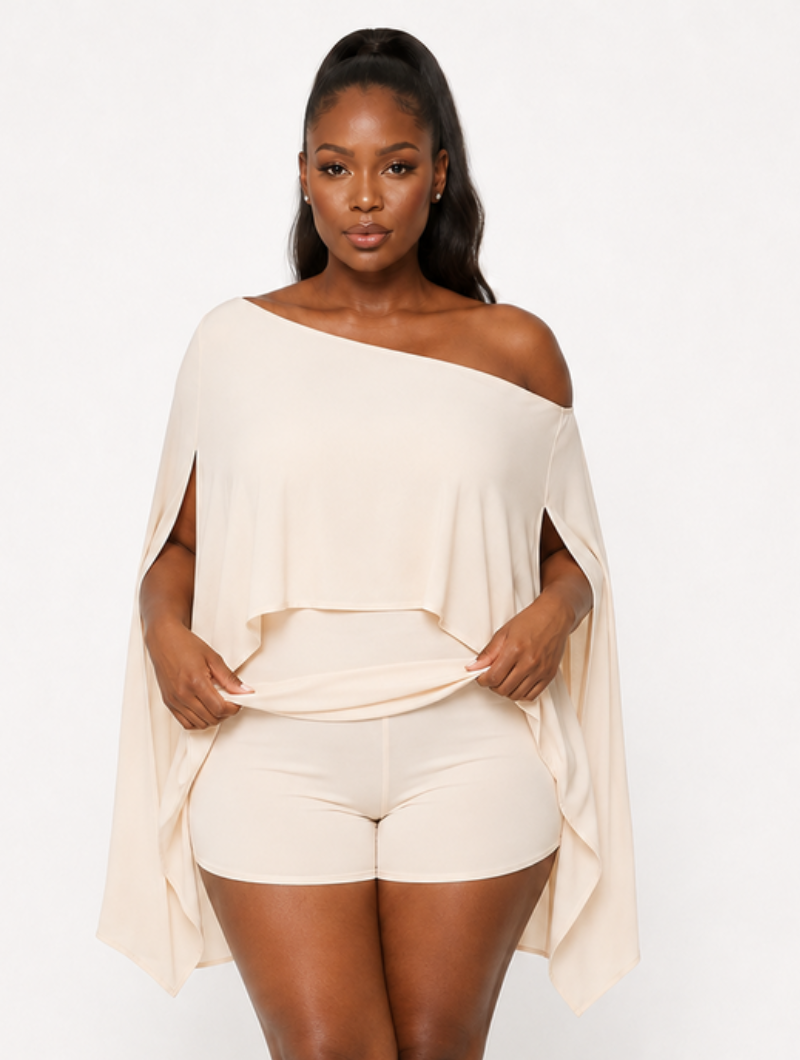 One Shoulder Skort Set