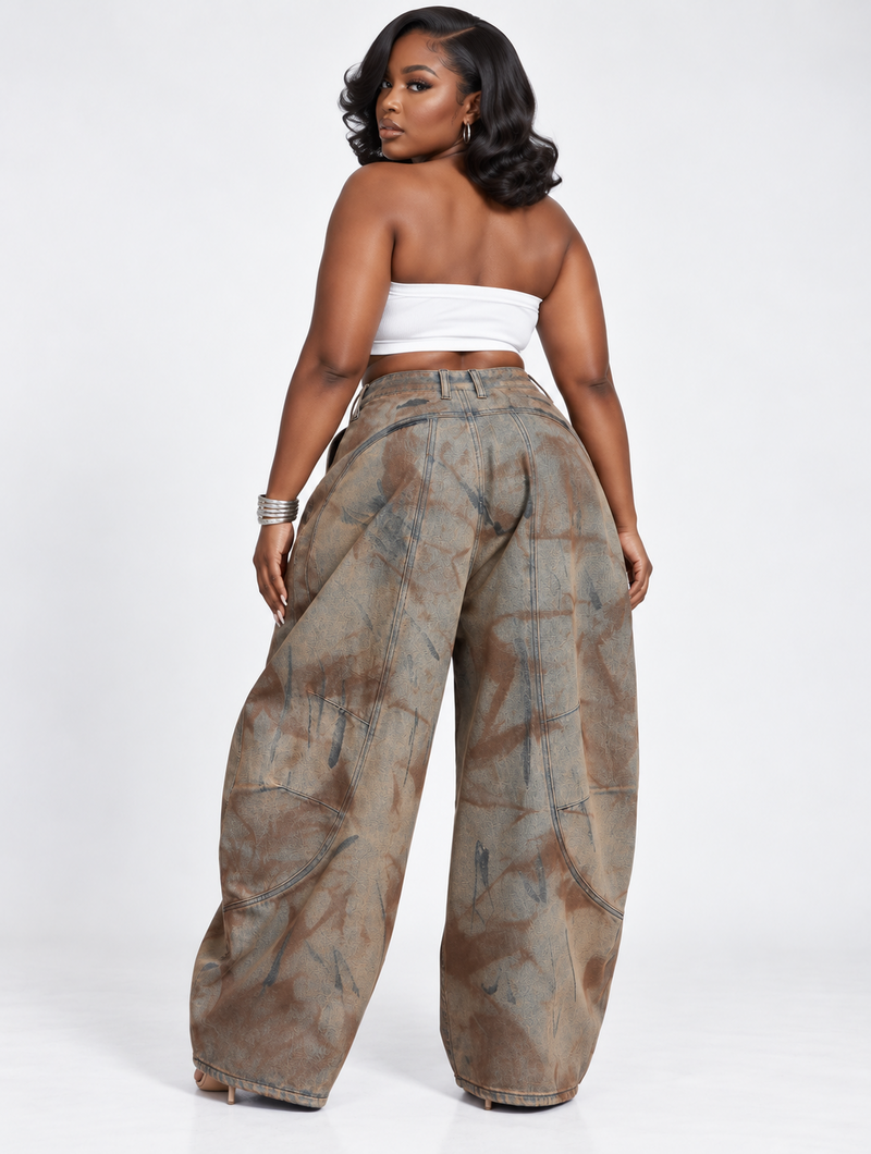 Vintage Rust Barrel Jeans