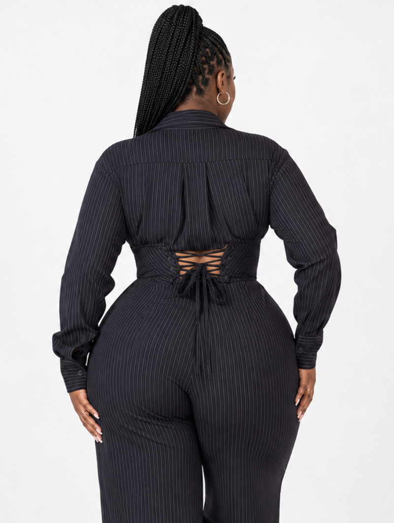 Pinstripe Corset Pant Set