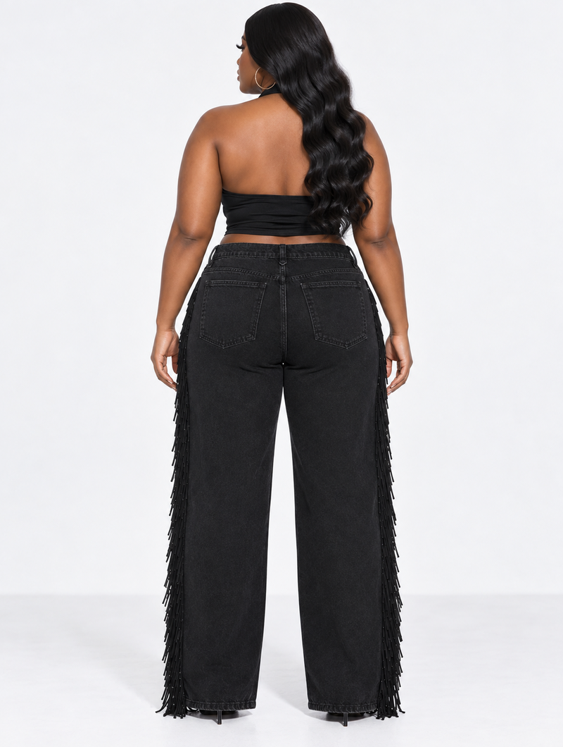 Western Stitch Fringe Jeans