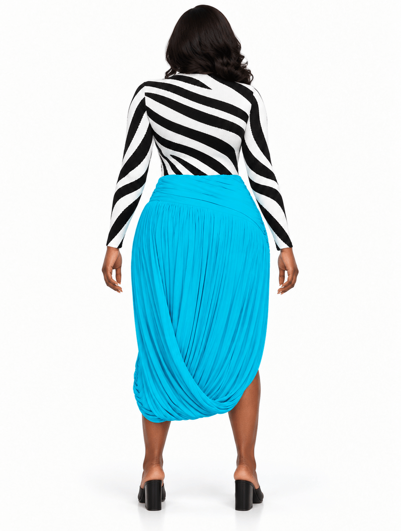 Zebra Ruched Two-Piece