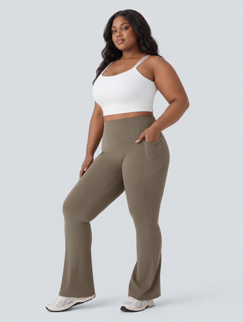 Peach Lift Flare Pants