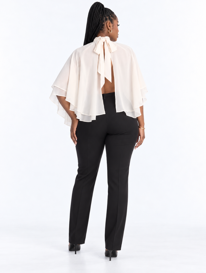 High Neck Layered Cape