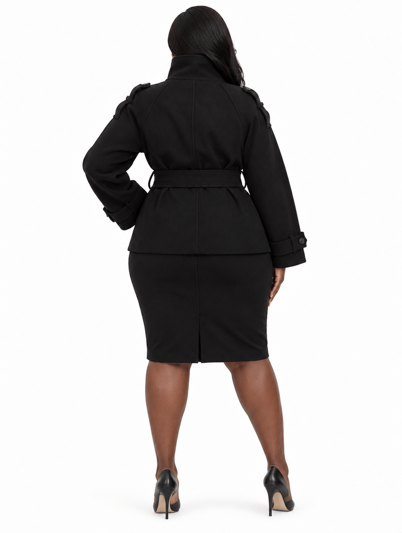 Belted Double-Breasted Wool Coat