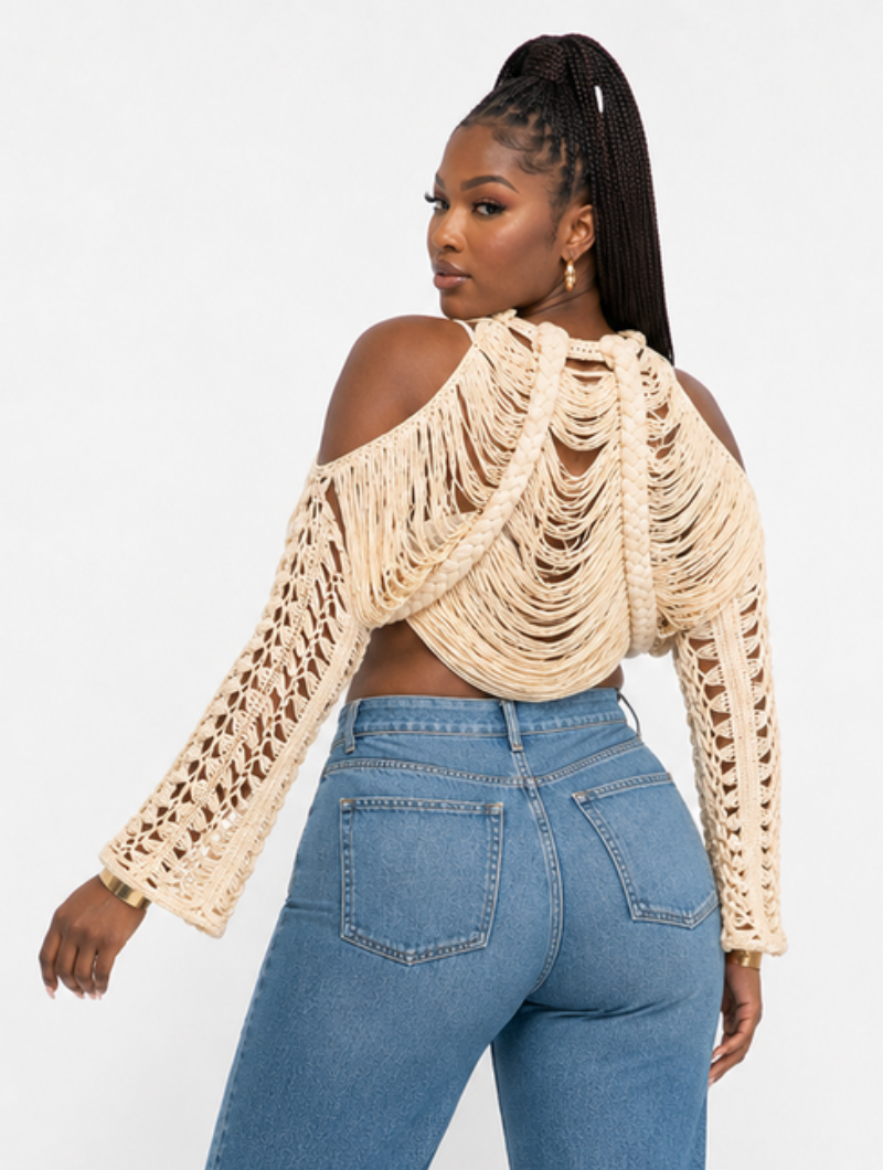Braided Fringe Crop Top