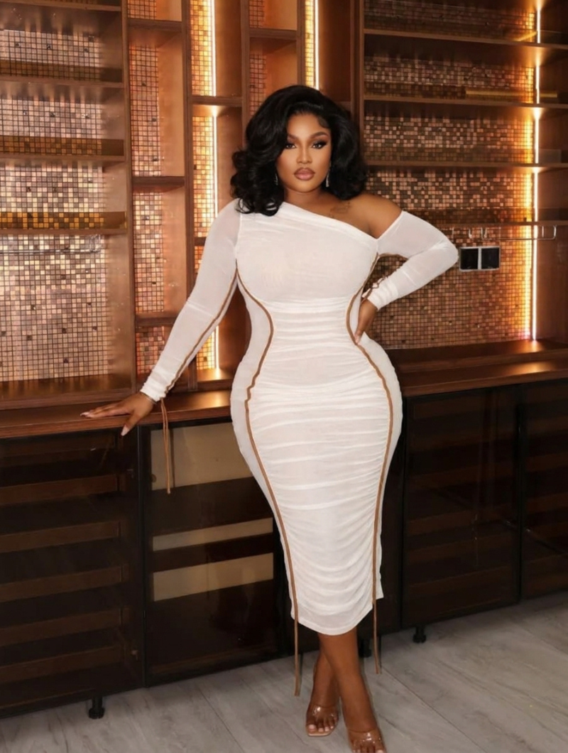 Ivory Hourglass Midi Dress