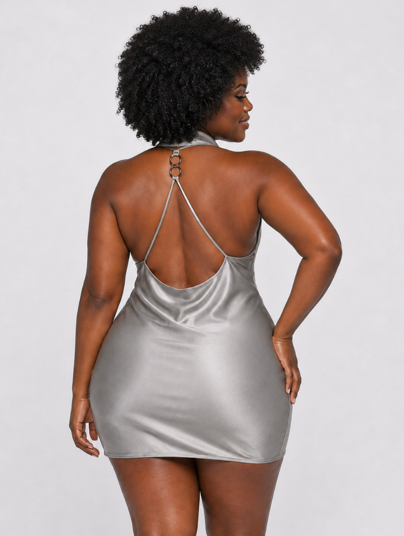 Liquid Silver Halter Mini