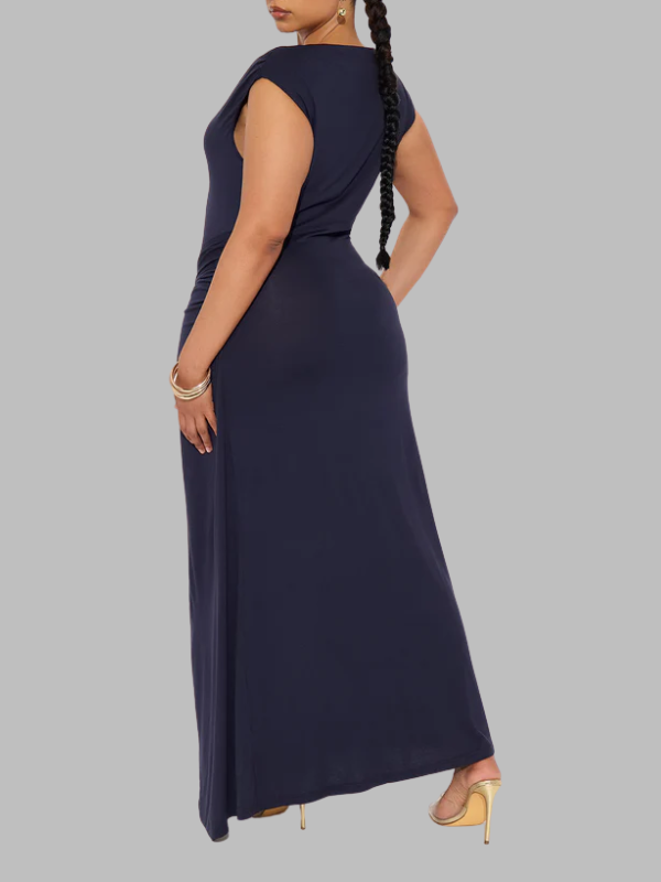 Buckle Slit Maxi Dress