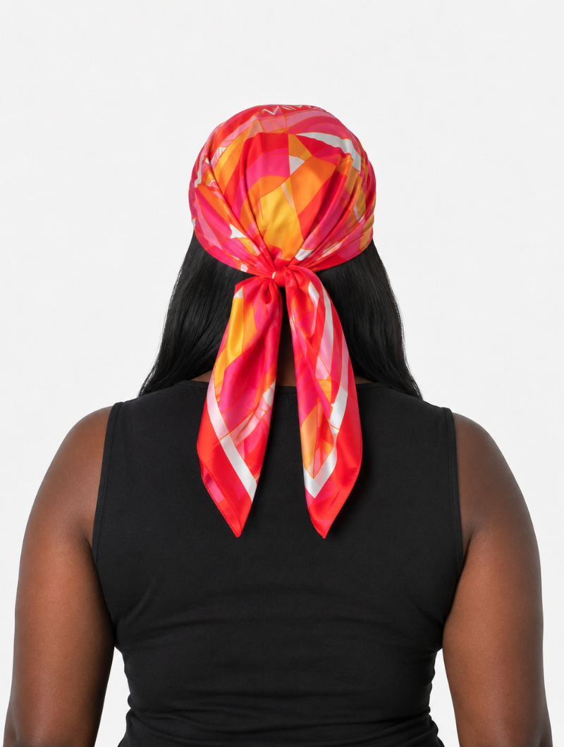 Sunset Glow Satin Scarf