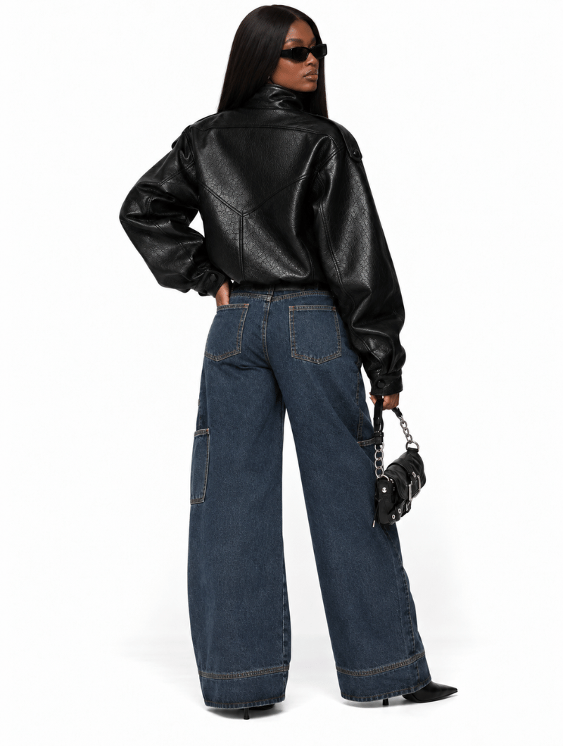 High Neck Moto Jacket
