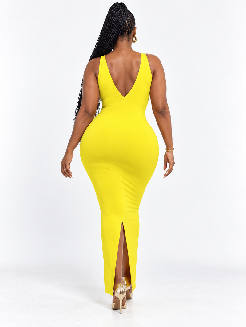 Hourglass Plunge Maxi Dress