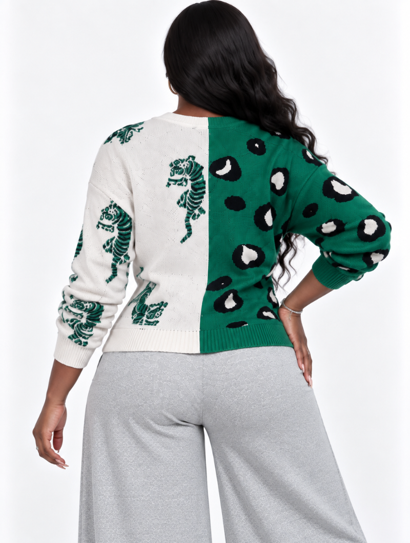 Split Wild Knit Cardigan