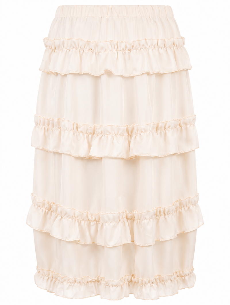 Drawstring Ruffle Skirt