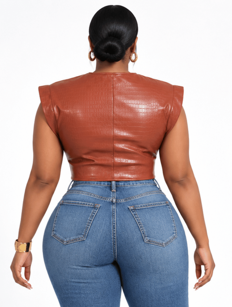 Croc Shoulder Pad Top