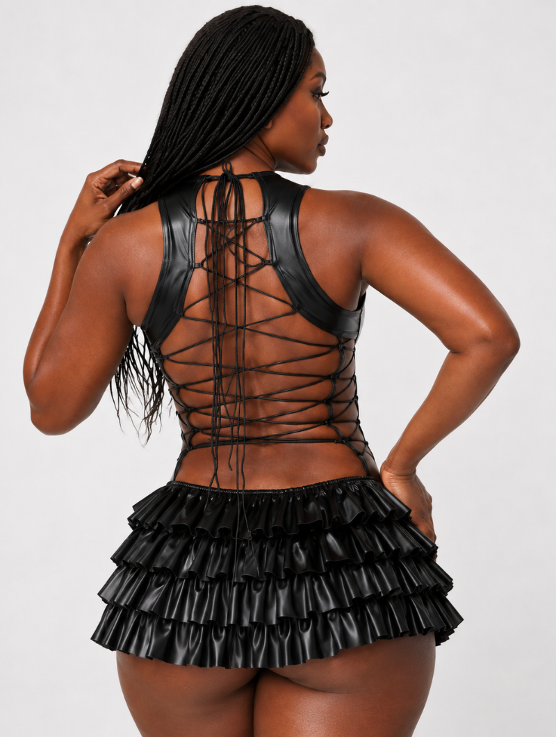 Lace-Up Leather Mini (Pre-order)