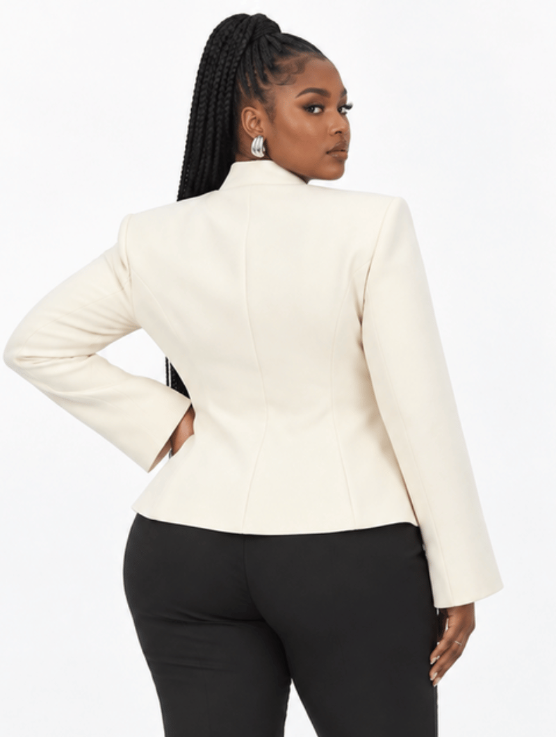 Stand Collar Hourglass Blazer