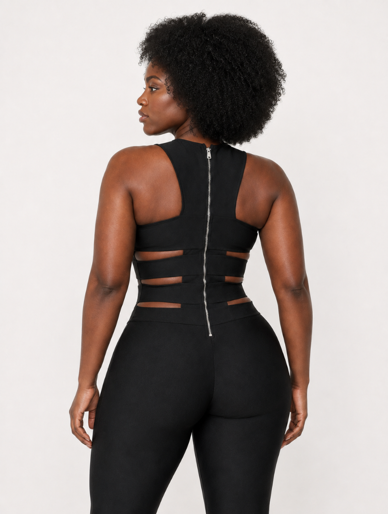 Cutout Bandage Bodycon Jumpsuit