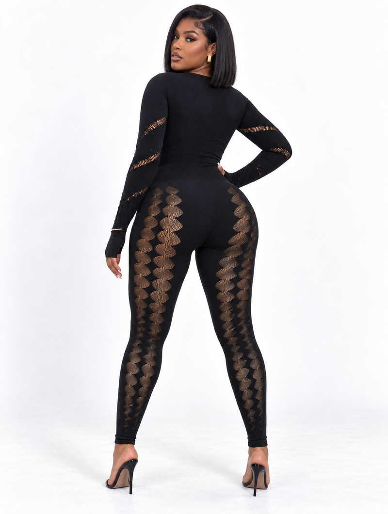 Fatal Curve Cutout Catsuit