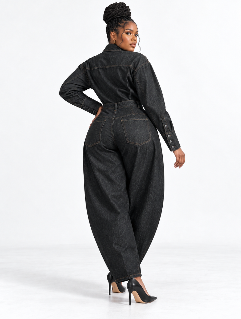 Curve Denim Jumpsuit