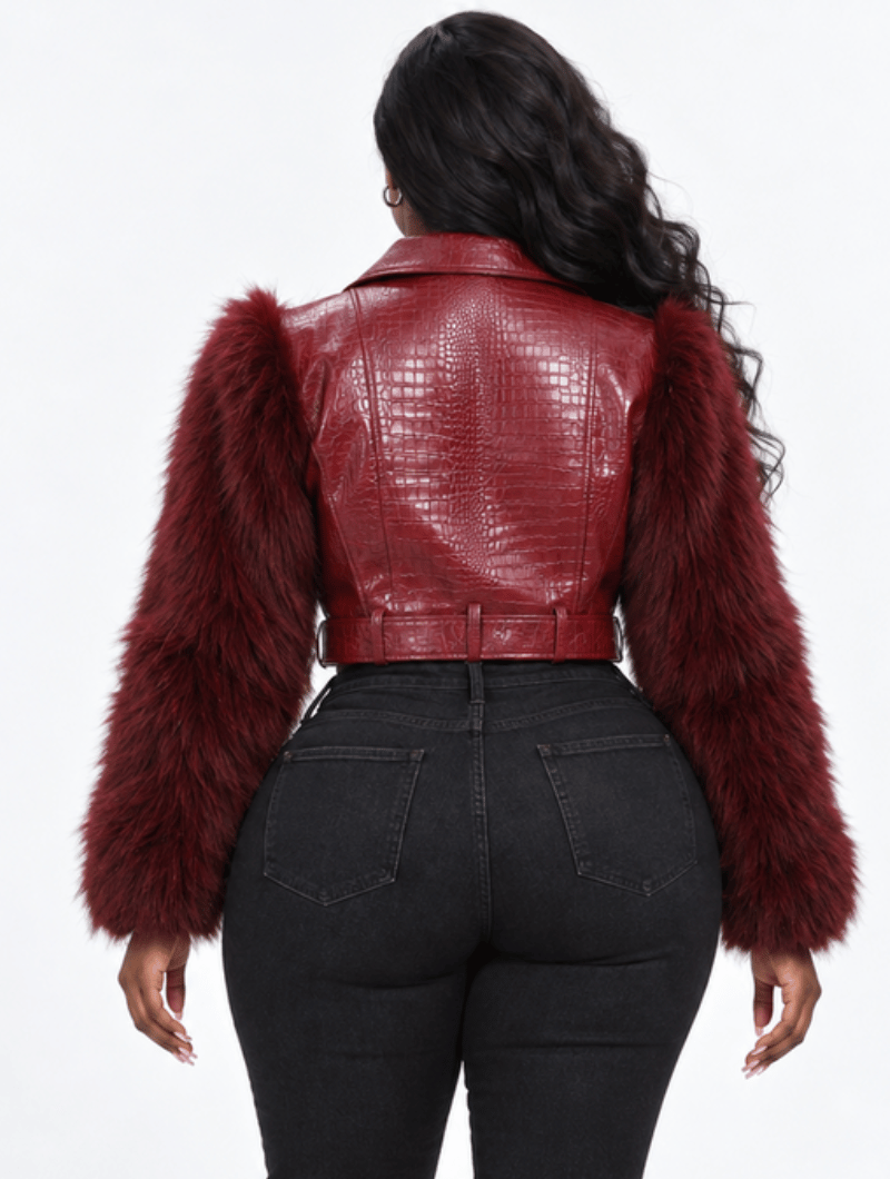 Croc Fur Moto Jacket