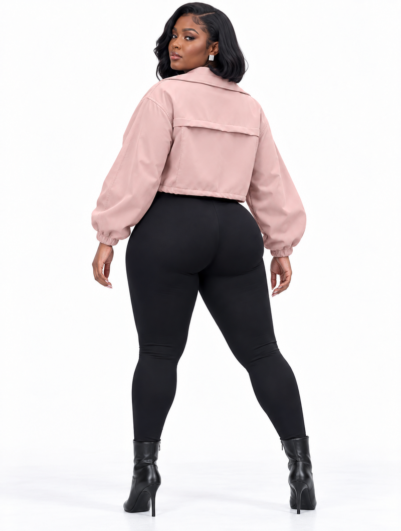Blush Crop Cargo Jacket