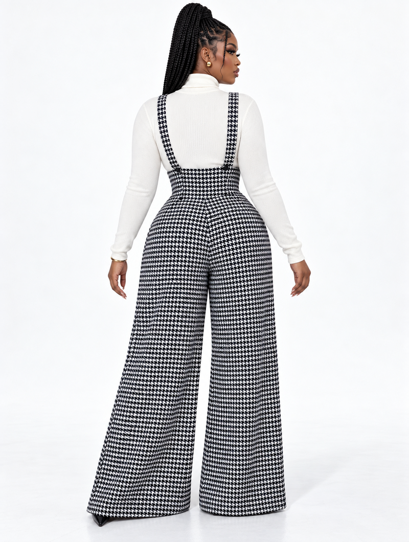 Houndstooth Suspender Pants