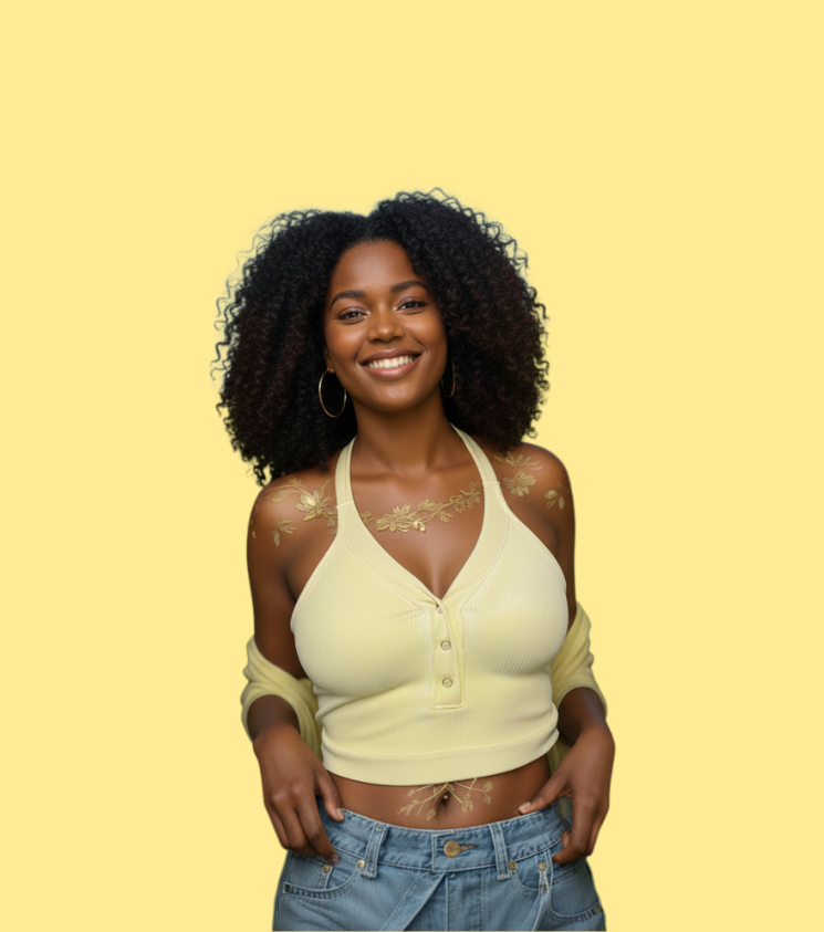 Ribbed V-Neck Bralette Top Set