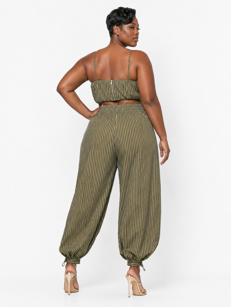 Striped Bubble Pant Set