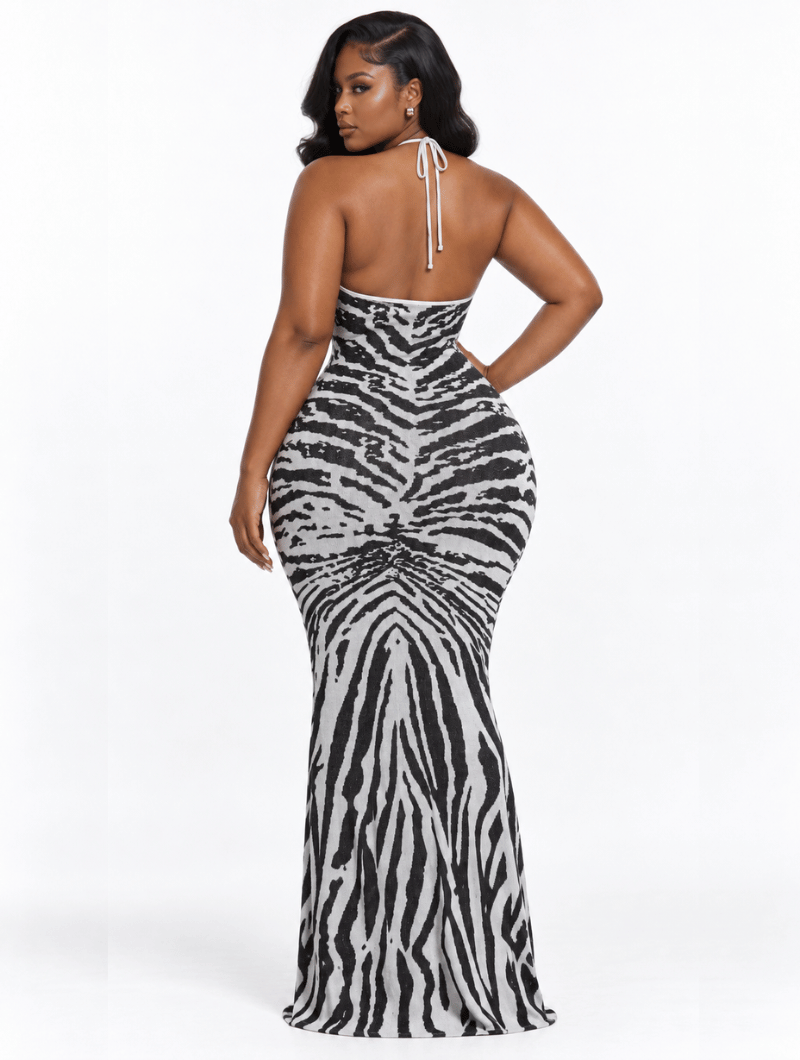 Bold Zebra Bodycon Dress (Pre-Order)