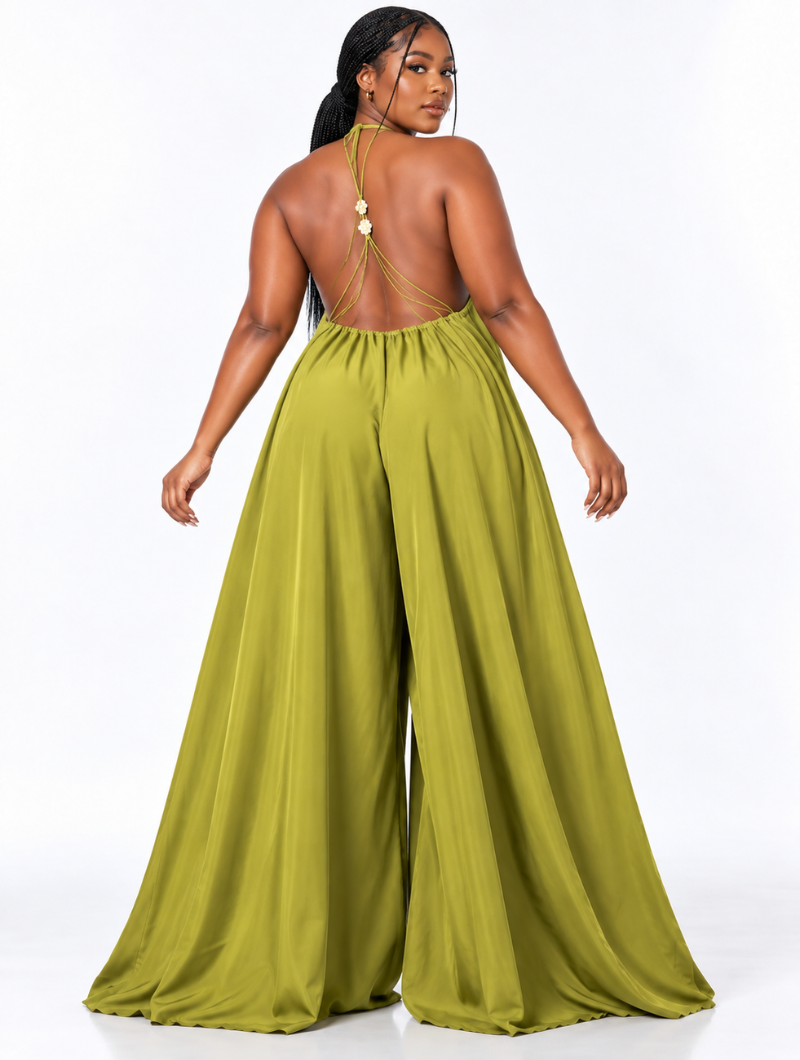 Nursing Backless Palazzo Jumpsuit