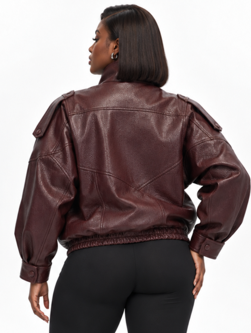 Vintage Wrap Leather Jacket