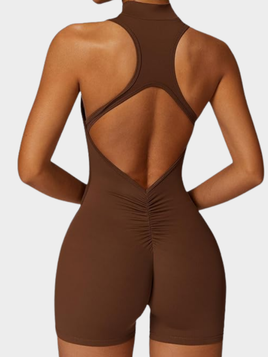 Backless Fitness Jumpsuit