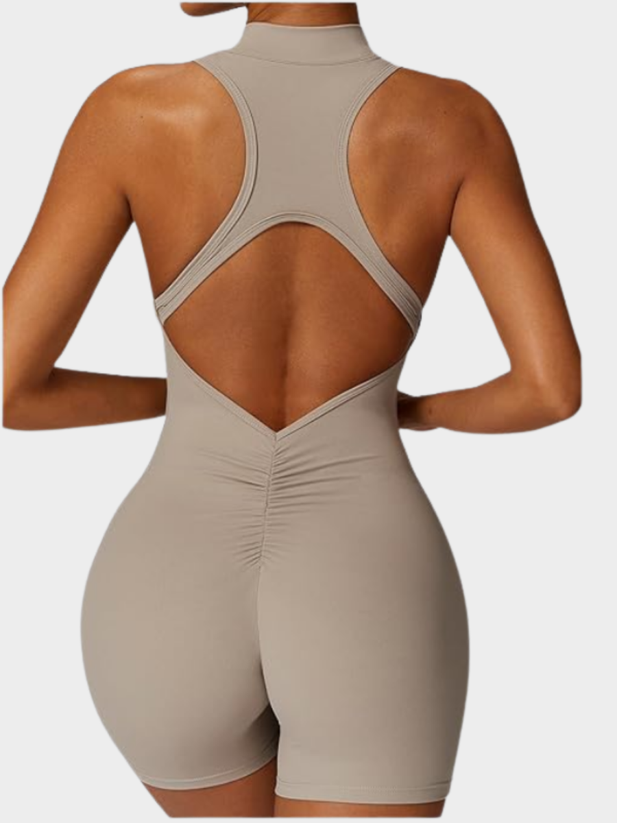 Backless Fitness Jumpsuit