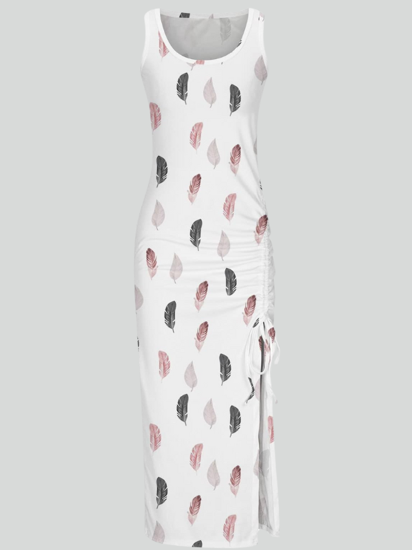 Slim Fit High Slit Midi Dress