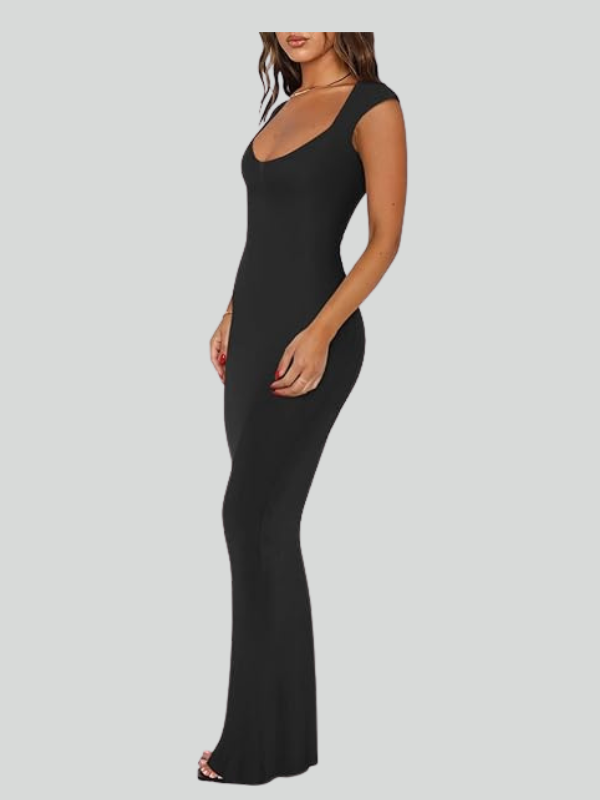 Ribbed Bodycon Lounge Maxi Dress