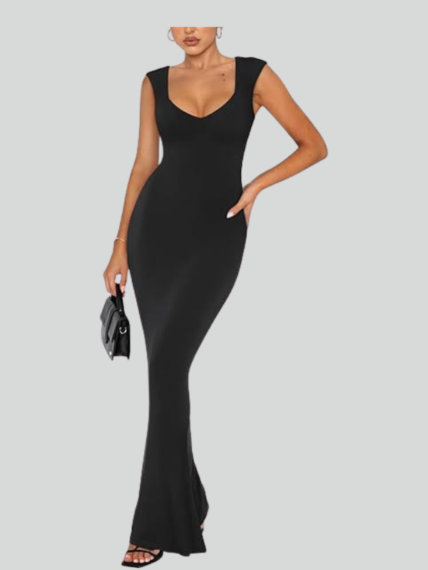 Ribbed Bodycon Lounge Maxi Dress