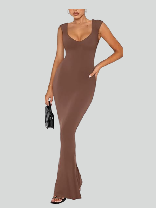 Ribbed Bodycon Lounge Maxi Dress