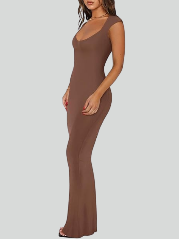 Ribbed Bodycon Lounge Maxi Dress