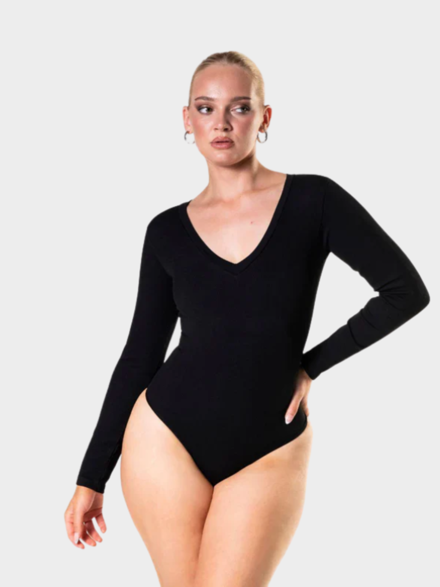 Cozy Long Sleeve V-Neck Bodysuit