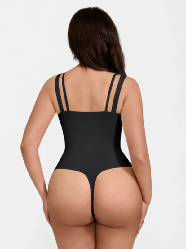 LaceTrimmed Deep V Bodysuit