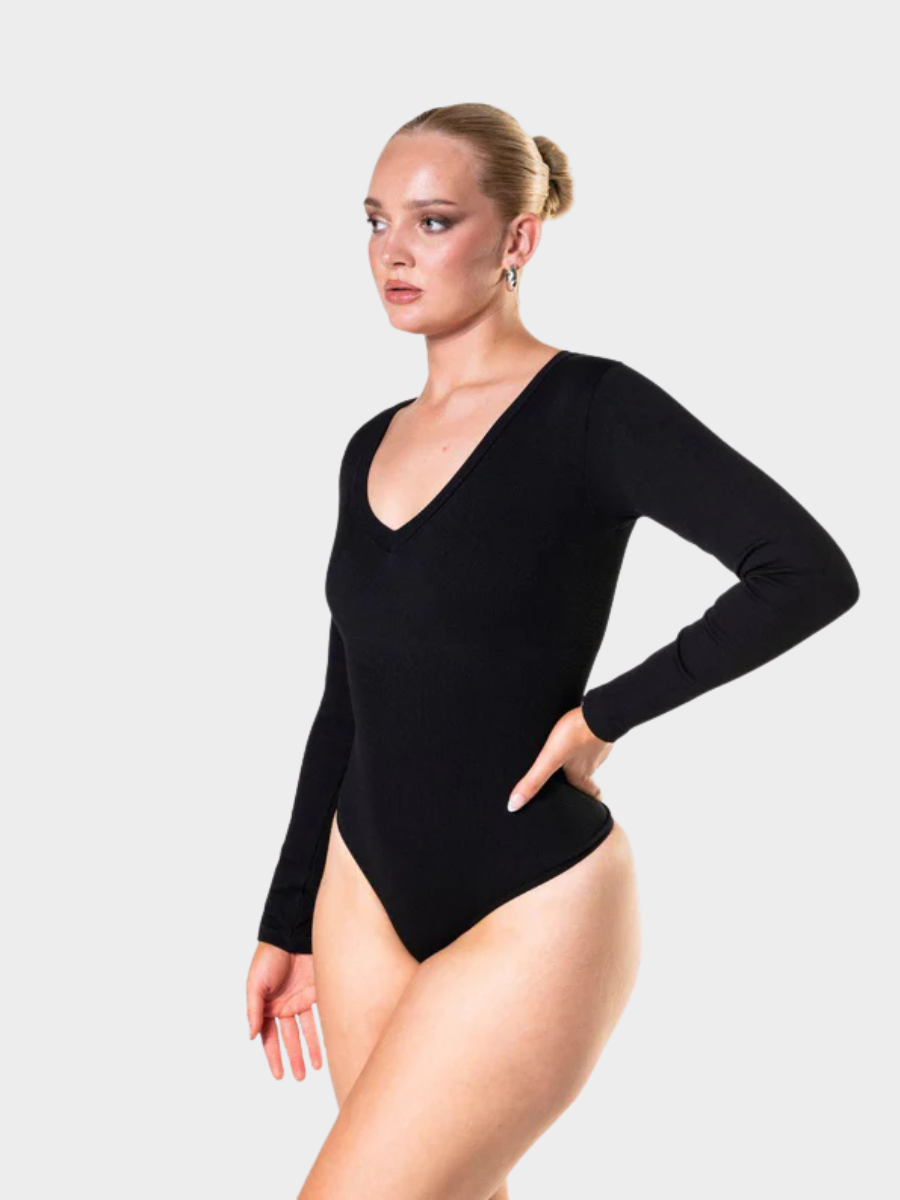 Cozy Long Sleeve V-Neck Bodysuit