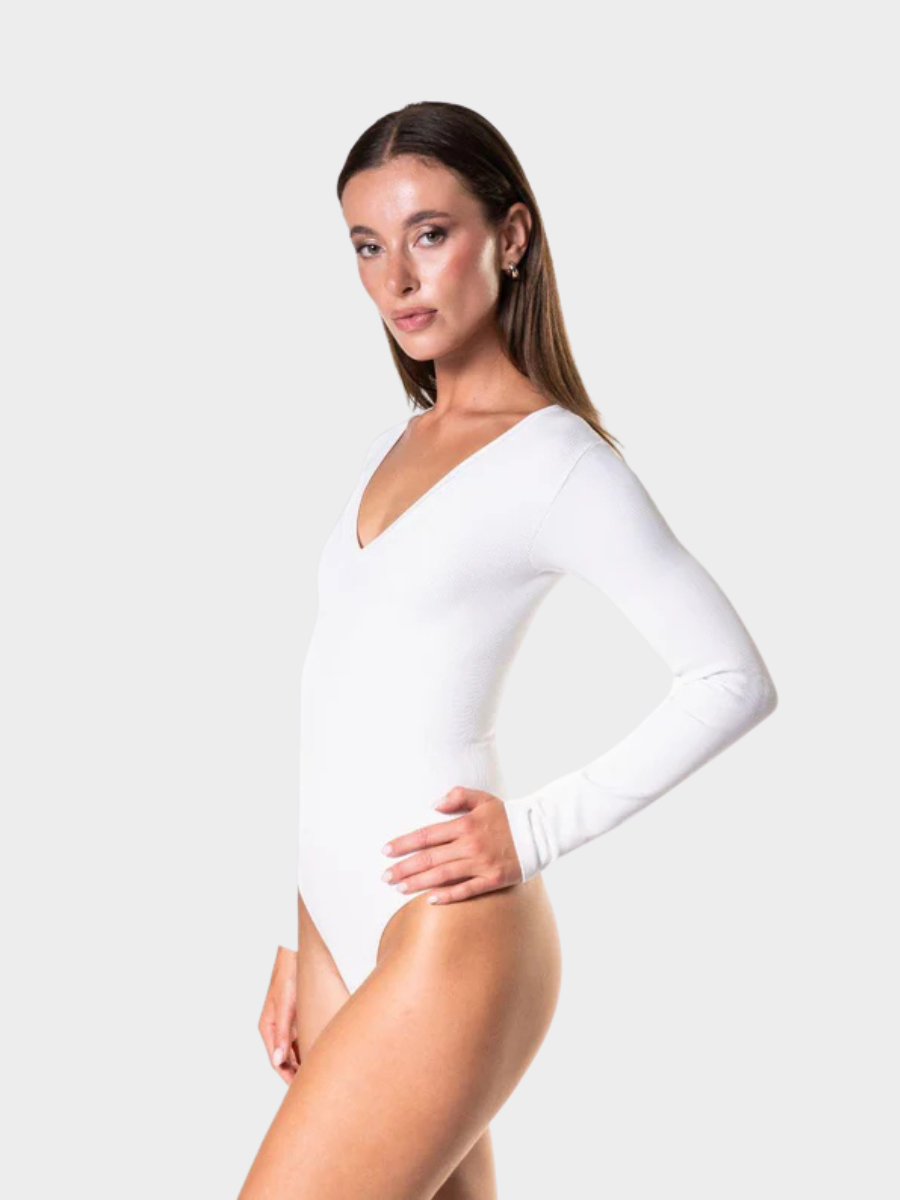 Cozy Long Sleeve V-Neck Bodysuit